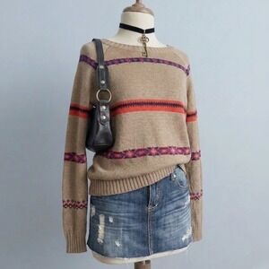Cabincore Vintage Sweater Old Navy size MED Fall Winter Warm Cozy‎